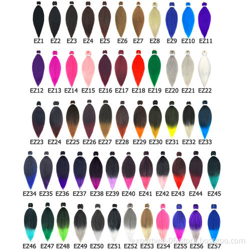 Easy Braiding Synthetic Ombre Crochet Braid Hair Extensions Soft Yaki Straight 3X Pre Stretched Braiding Hair